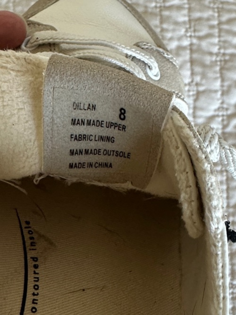 Yellow Box Dillan White & Taupe Women's Low-Top Sneakers with Black Star - Picture 7 of 7